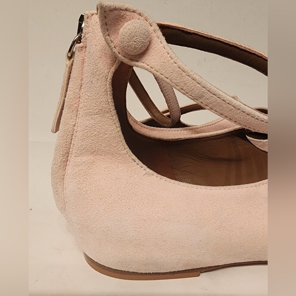 Tabitha Simmons Equipment Lynette Suede Point Toe Flats Women’s Baby Pink Size 6 - Picture 7 of 16
